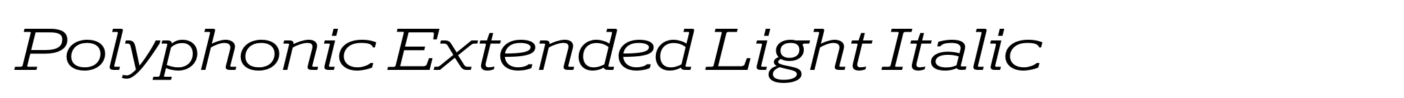 Polyphonic Extended Light Italic image